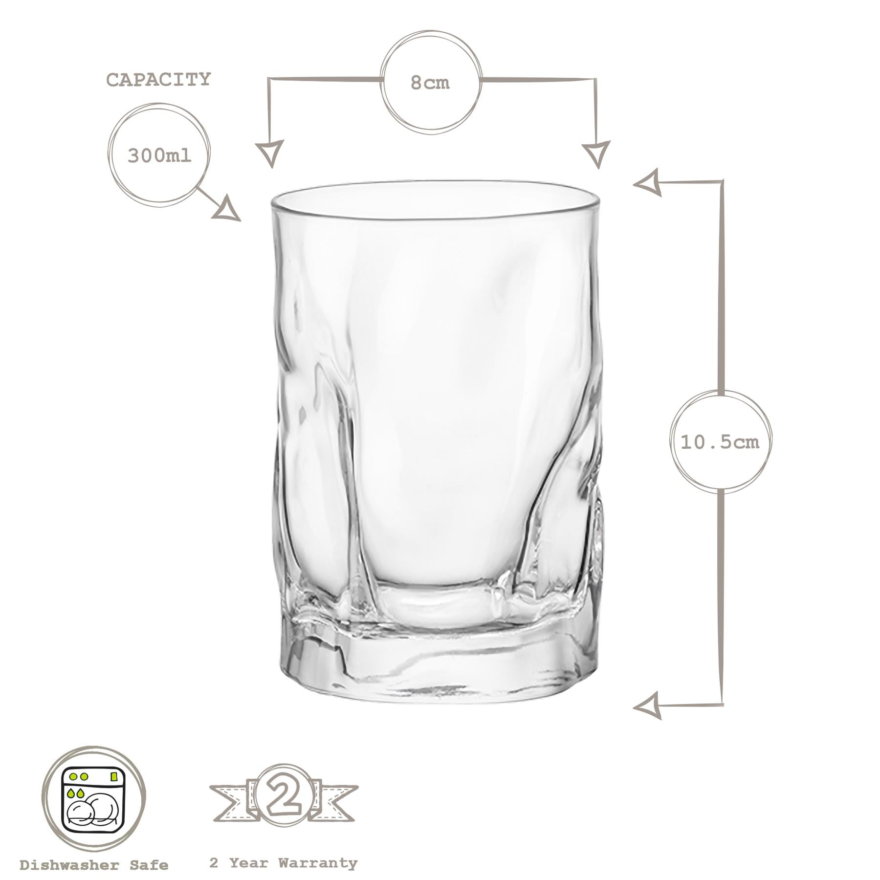 Sorgente Water Glass - 300ml - Clear