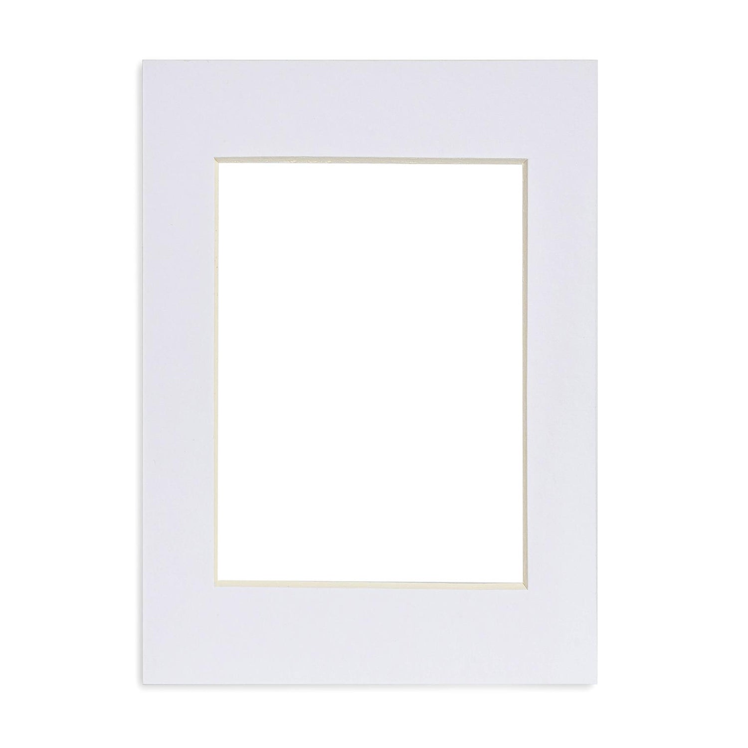 Nicola Spring Picture Mount for 5 x 7" Frame | Photo Size 3.5 x 5" - White