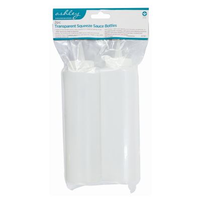 Clear Squeeze Sauce Bottles - Pack of 2