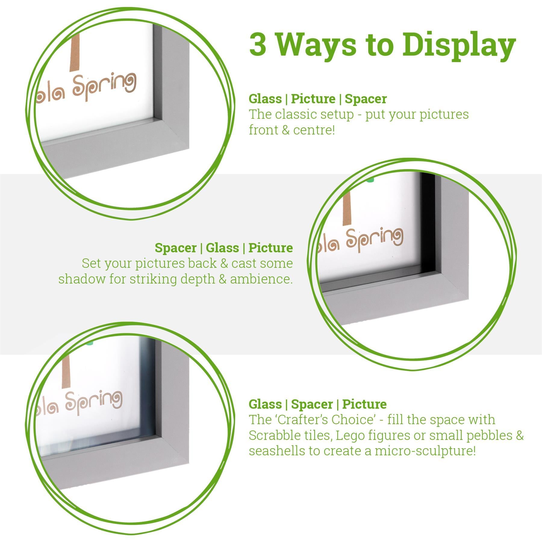 8" x 10" 3D Deep Box Photo Frame - Black