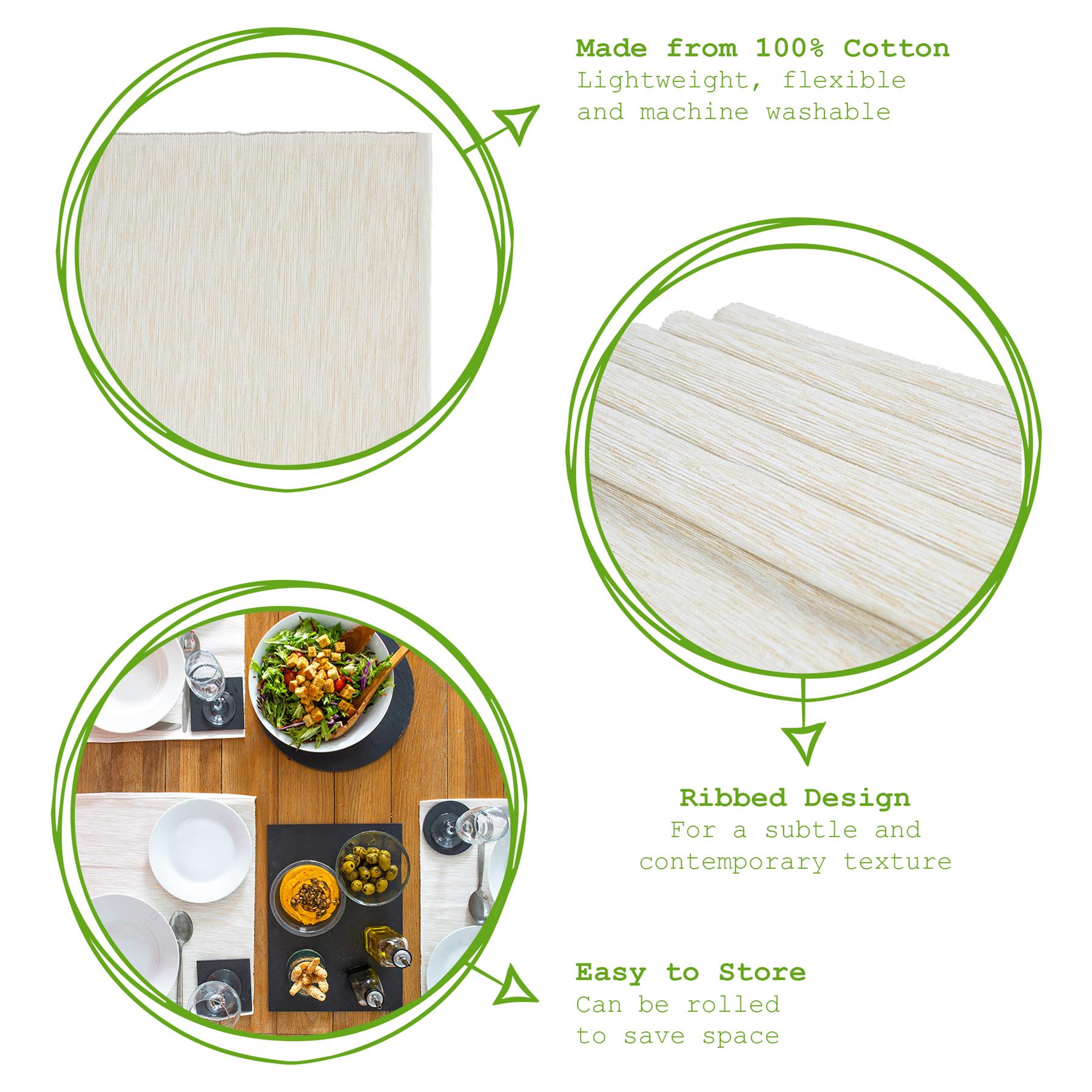 Ribbed Cotton Placemat - Natural