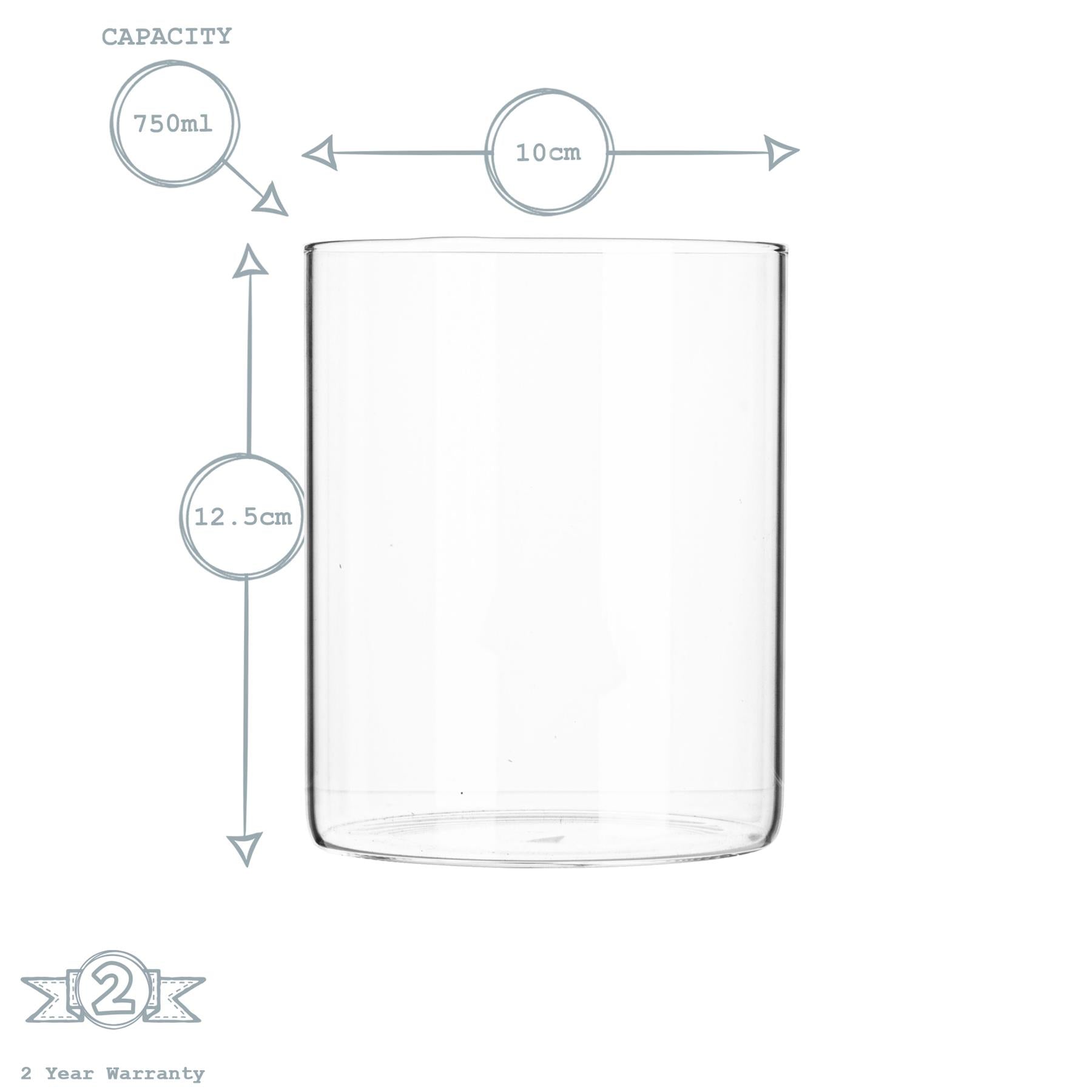 Argon Tableware Minimalistic Storage Jar - 750ml