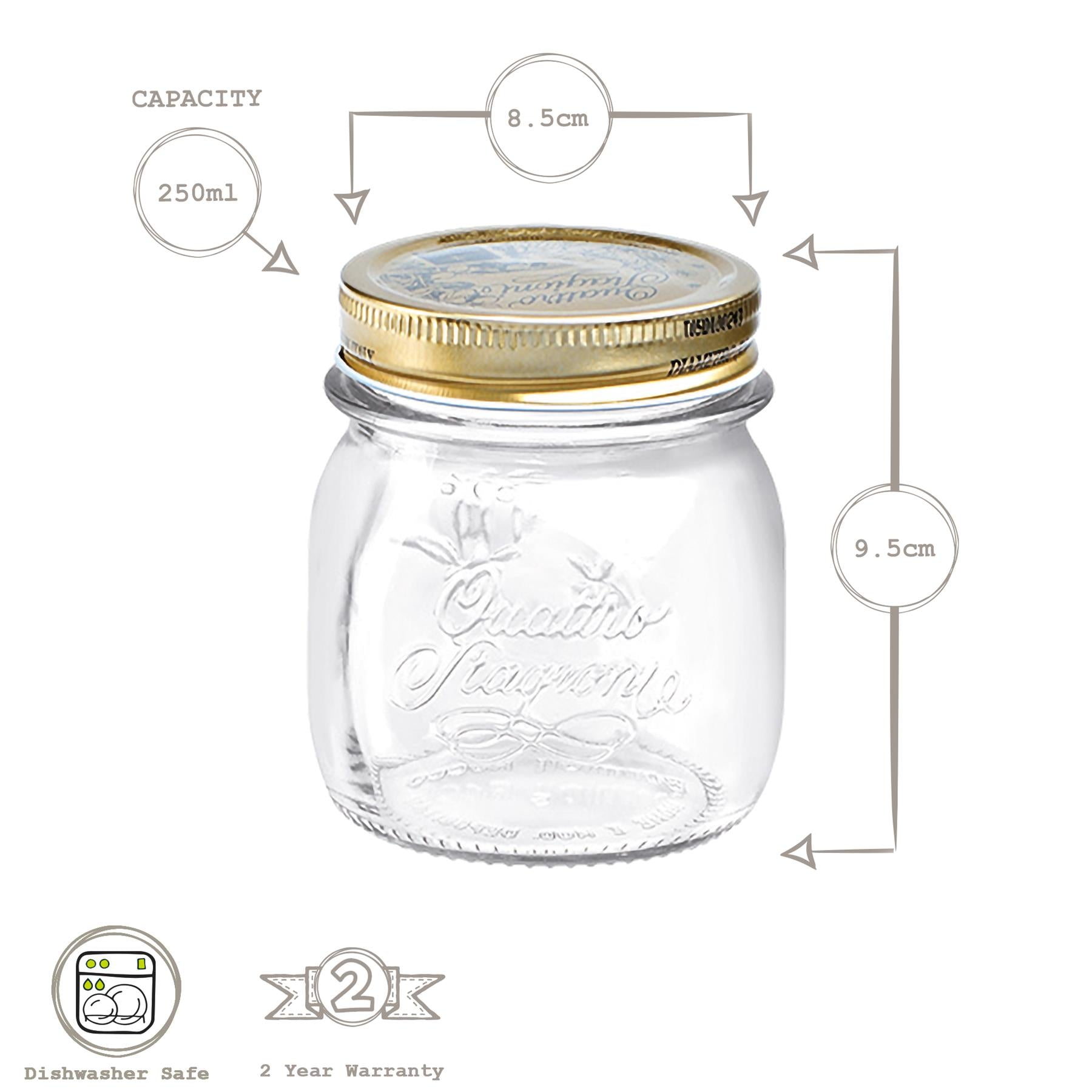 Quattro Stagioni Glass Storage Jar - 150ml