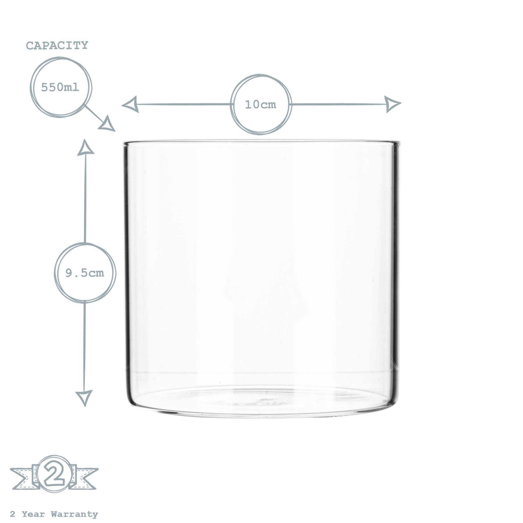 Argon Tableware Minimalistic Storage Jar - 550ml