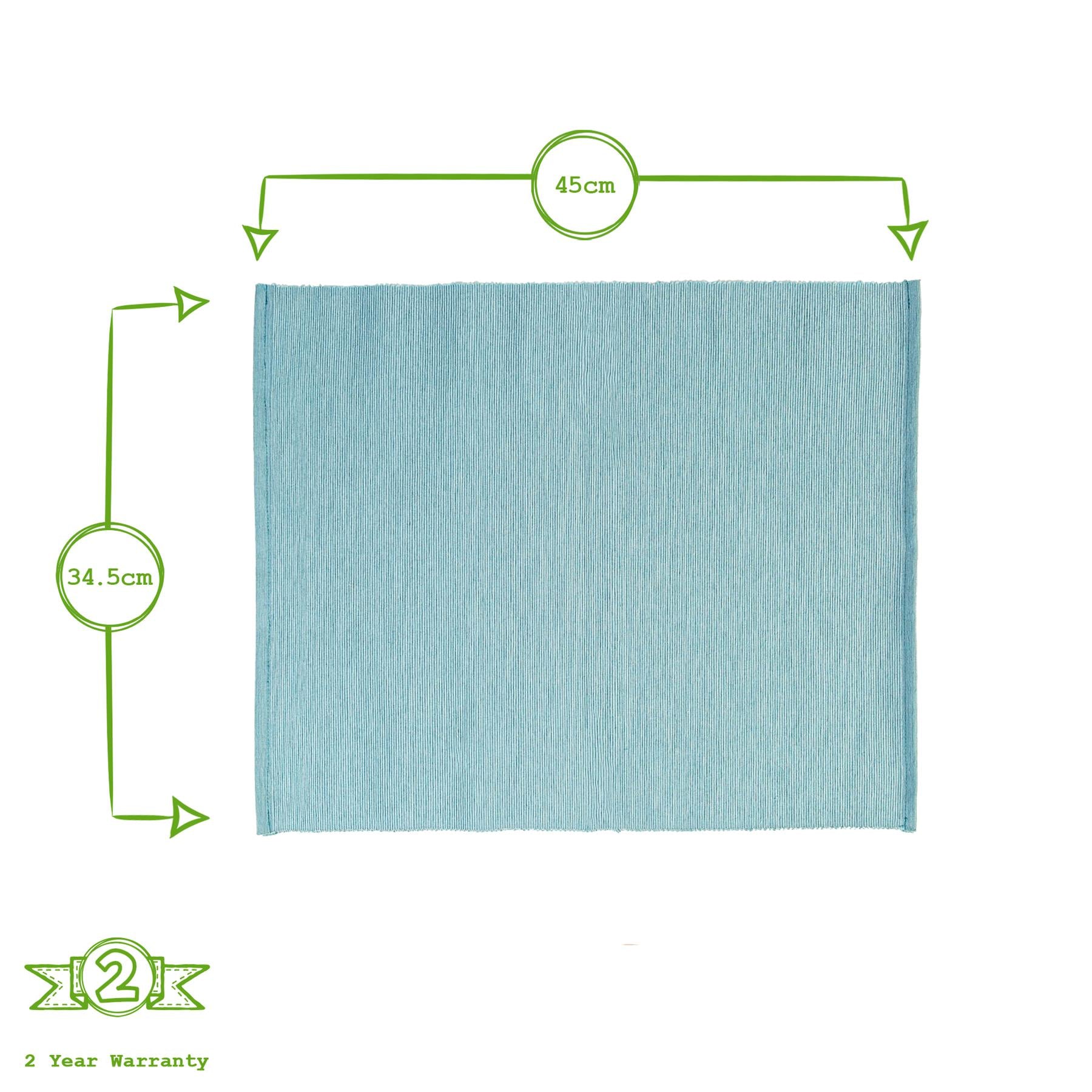 Ribbed Cotton Placemat - Olympic Blue