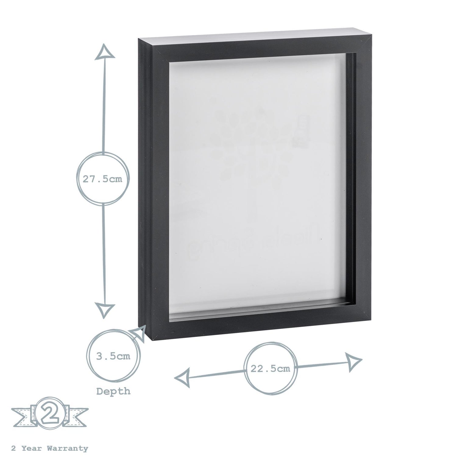 Nicola Spring Box Photo Frame - 8x10 - Black