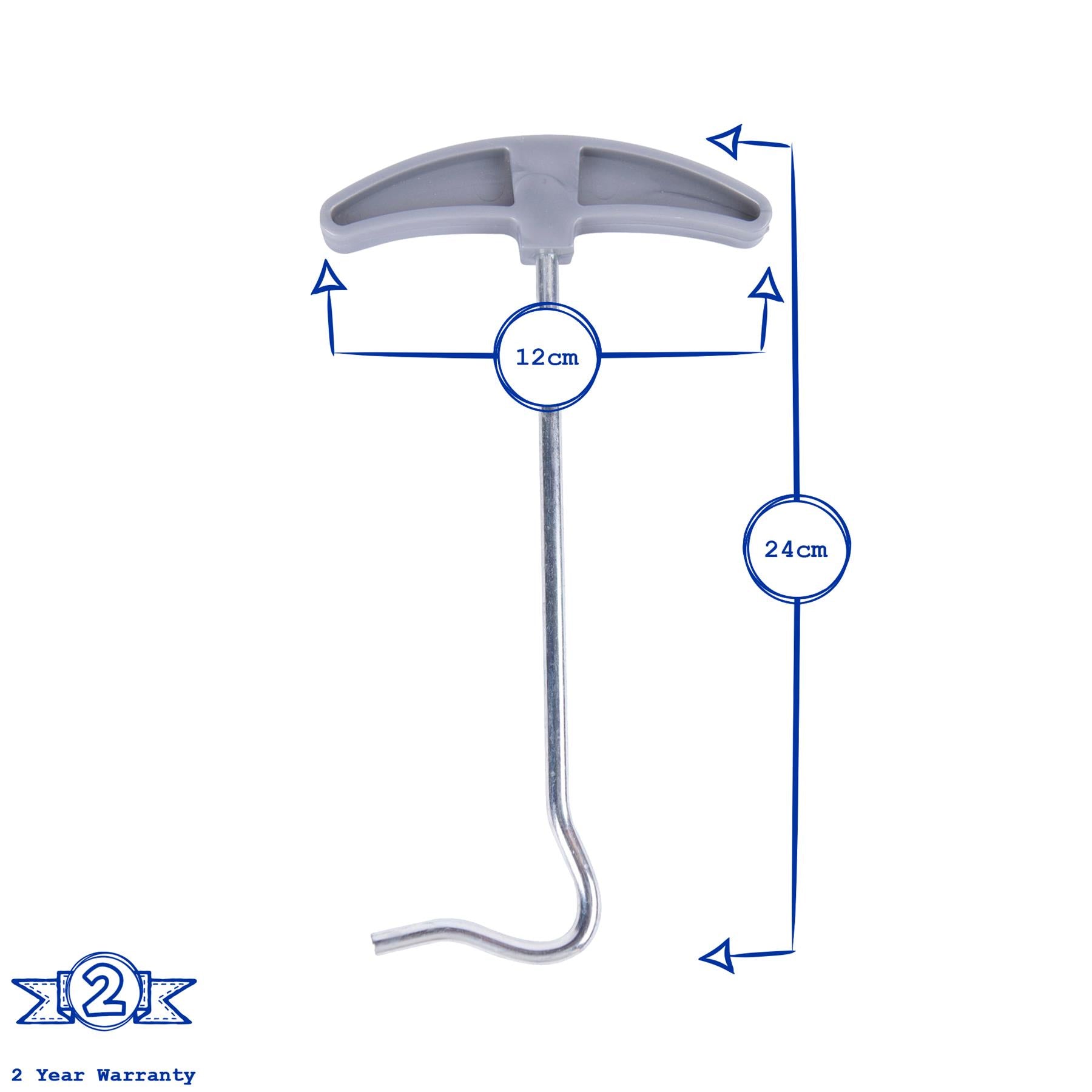 24cm Tent Peg Extractor - Pack of 2