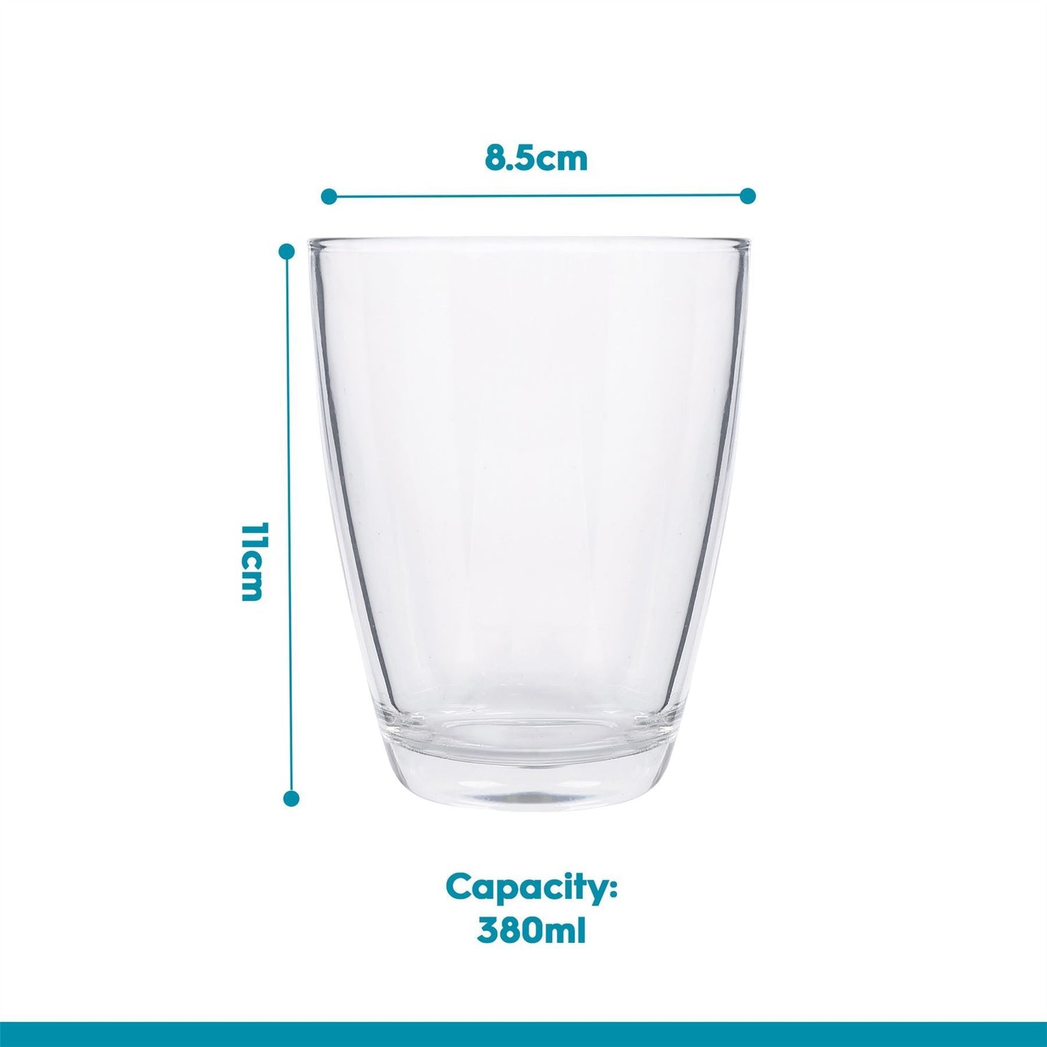 380ml Conical Glass Tumbler