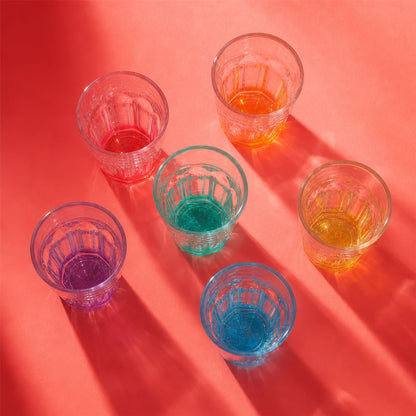55ml Panelled Shot Glass with Coloured Base