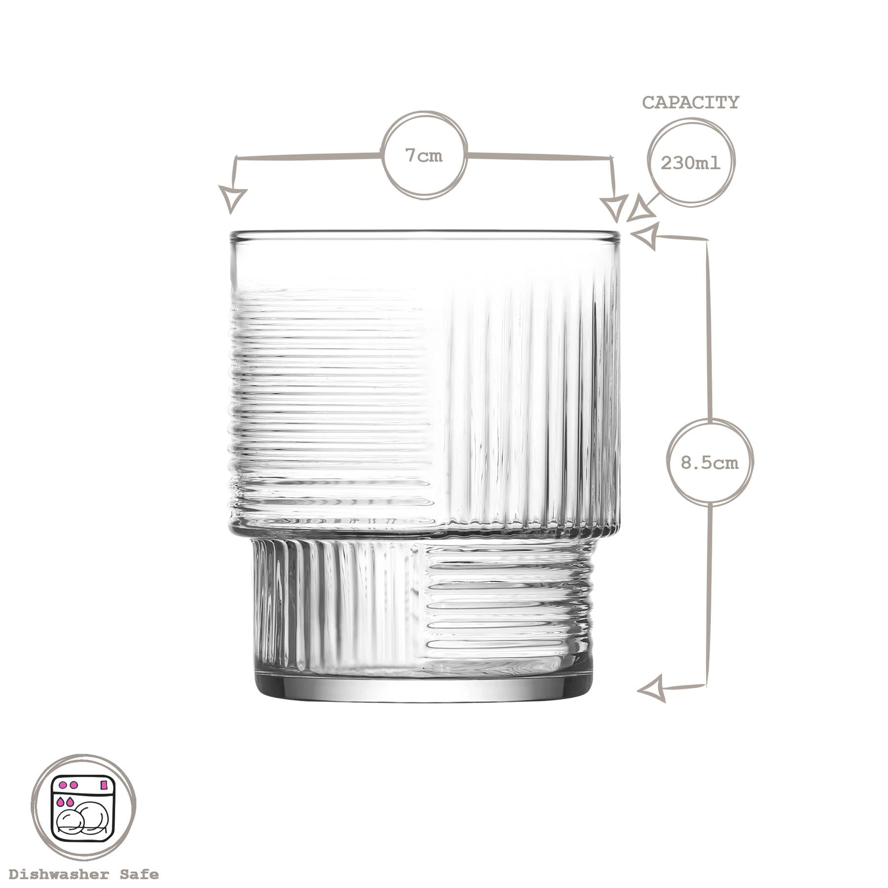 230ml Helen Stacking Whisky Glass