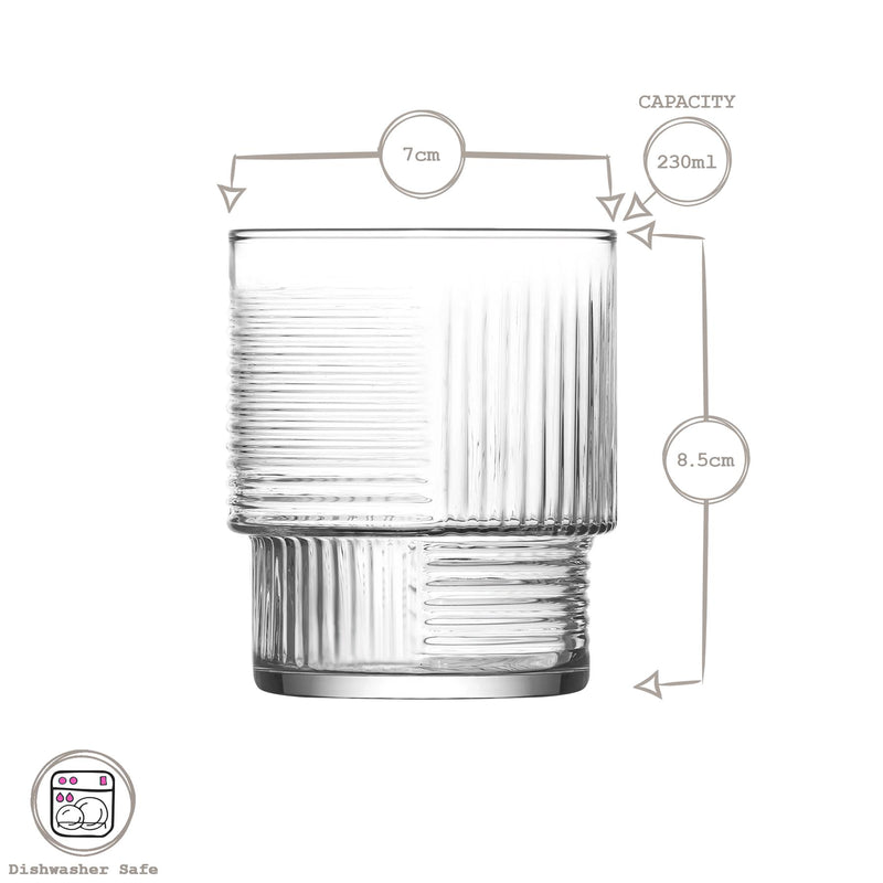 230ml Helen Stacking Whisky Glass - By LAV