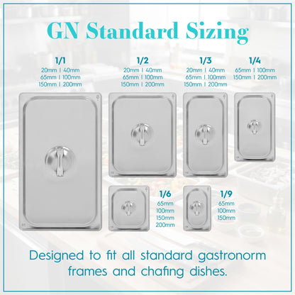Stainless Steel Gastronorm Container - 1/4 100mm - 2.5L