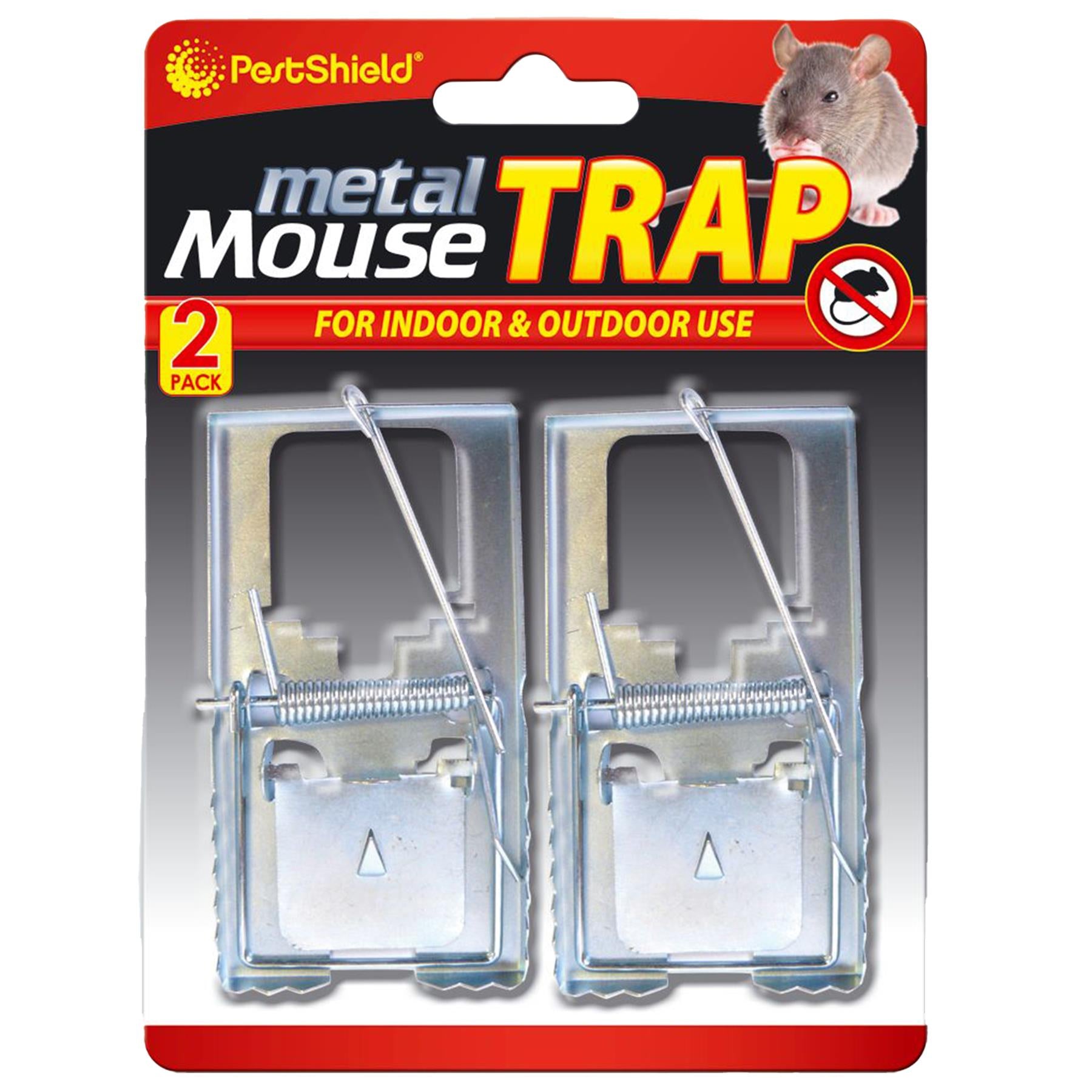 Metal Mouse Traps - Silver - Pack of 2 - By PestShield