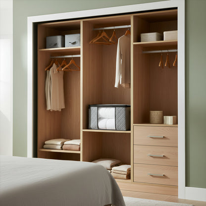 95 Litre Clothes Storage Bags with Lid - Grey - Pack of 5