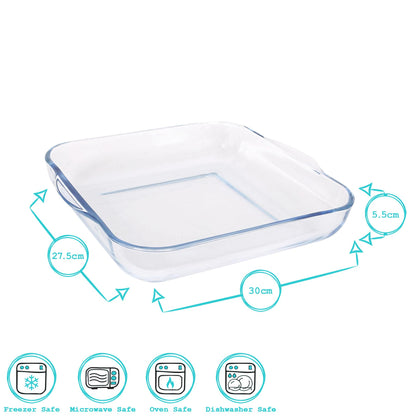 Square Glass Oven Dish - 30cm x 27.5cm