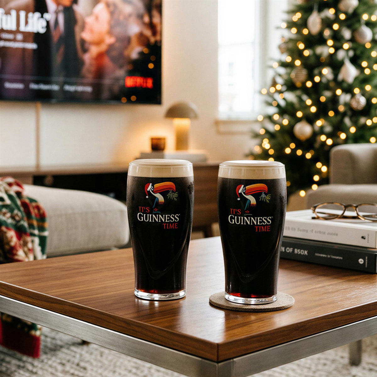 Guinness 2 Piece Toucan Christmas Pint Glass Set