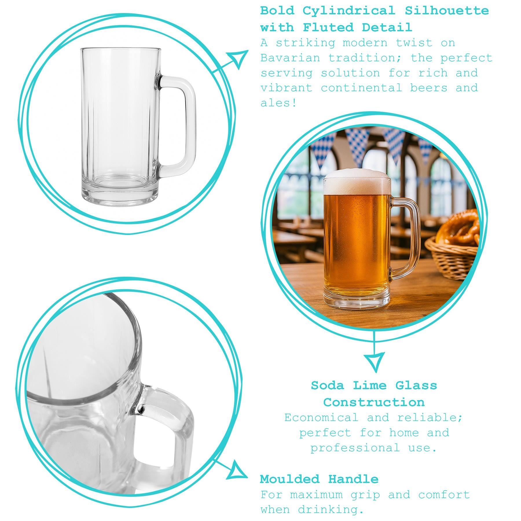 540ml Glass Pint Beer Mug