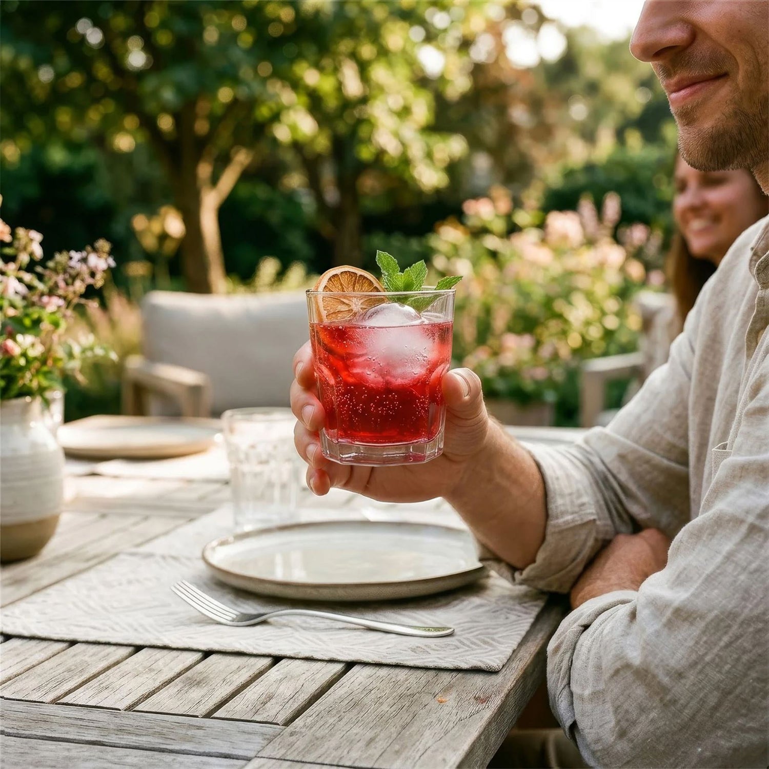285ml Panelled Glass Tumbler
