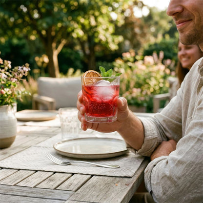285ml Panelled Glass Tumbler