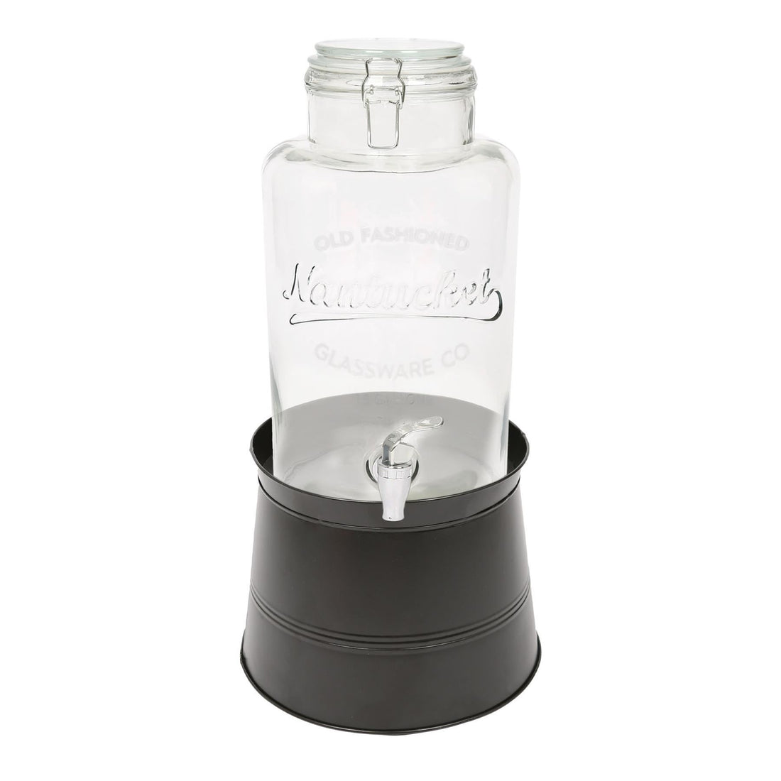6.5L Glass Drinks Dispenser with Tap &amp; Bucket Stand