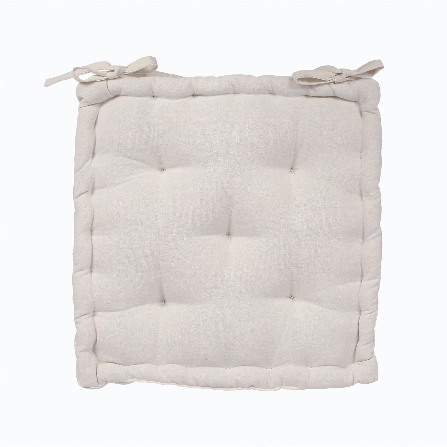 Deluxe Square Seat Pad - 40 x 40cm - Cream