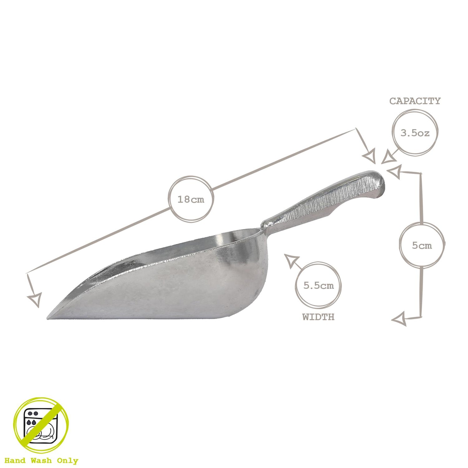 3.5oz Aluminium Ice Scoop