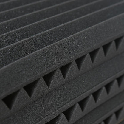 Square Foam Acoustic Panels - 2.5 x 30 x 30cm - Black - Pack of 12