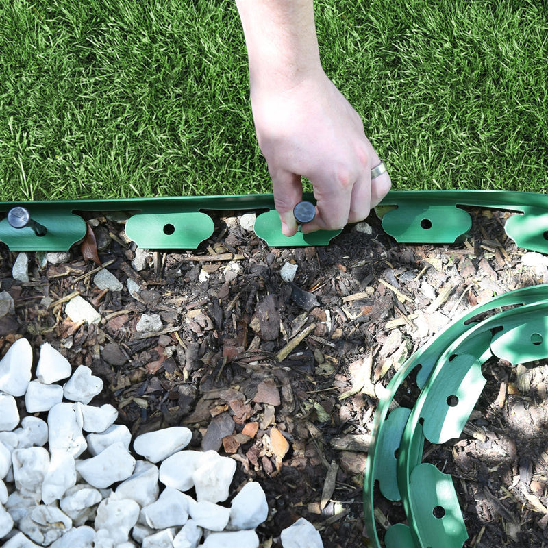 Flexible Plastic Lawn & Path Edging - 10m x 4cm - By Harbour Housewares