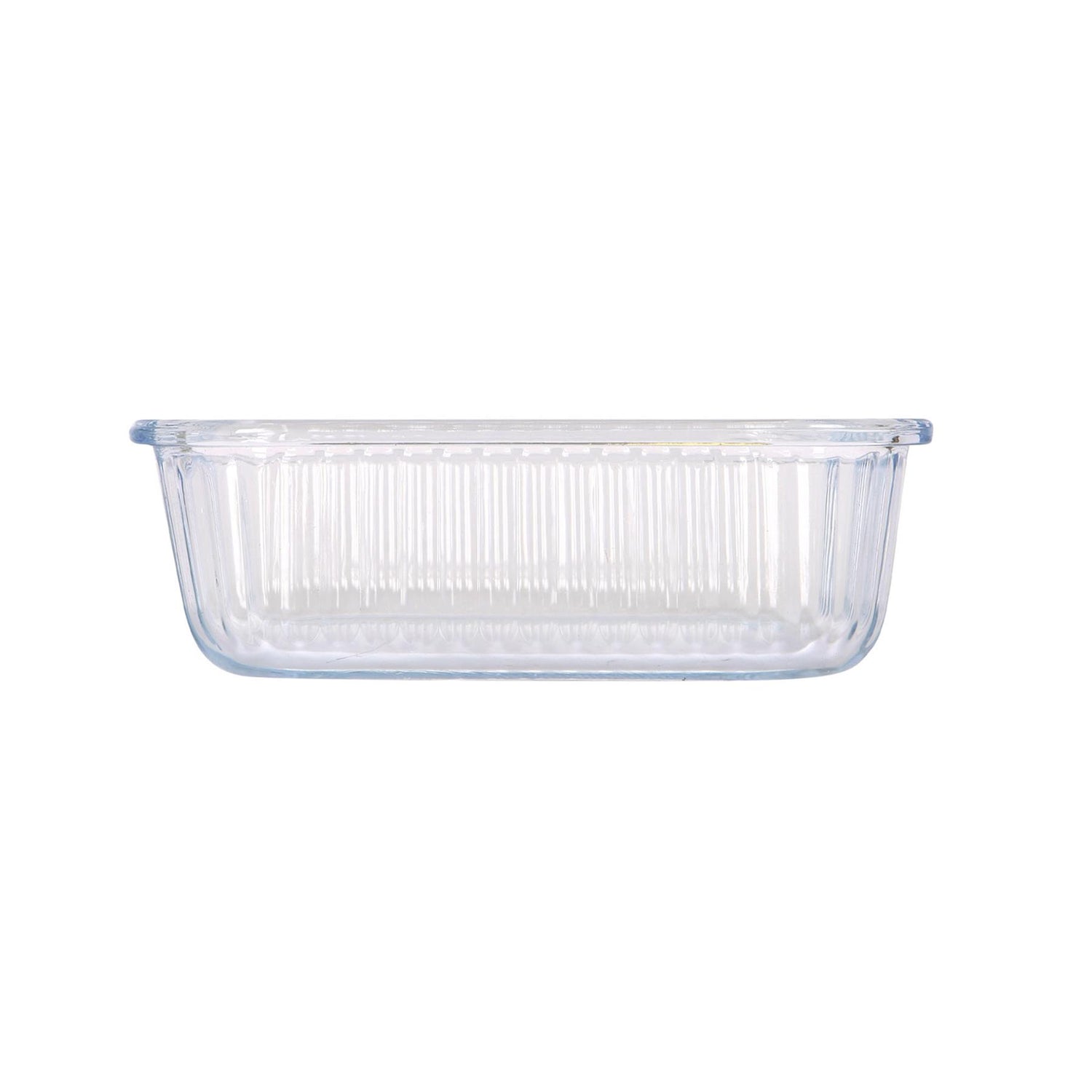 Optical Rectangular Glass Cake Dish - 17cm x 12.5cm