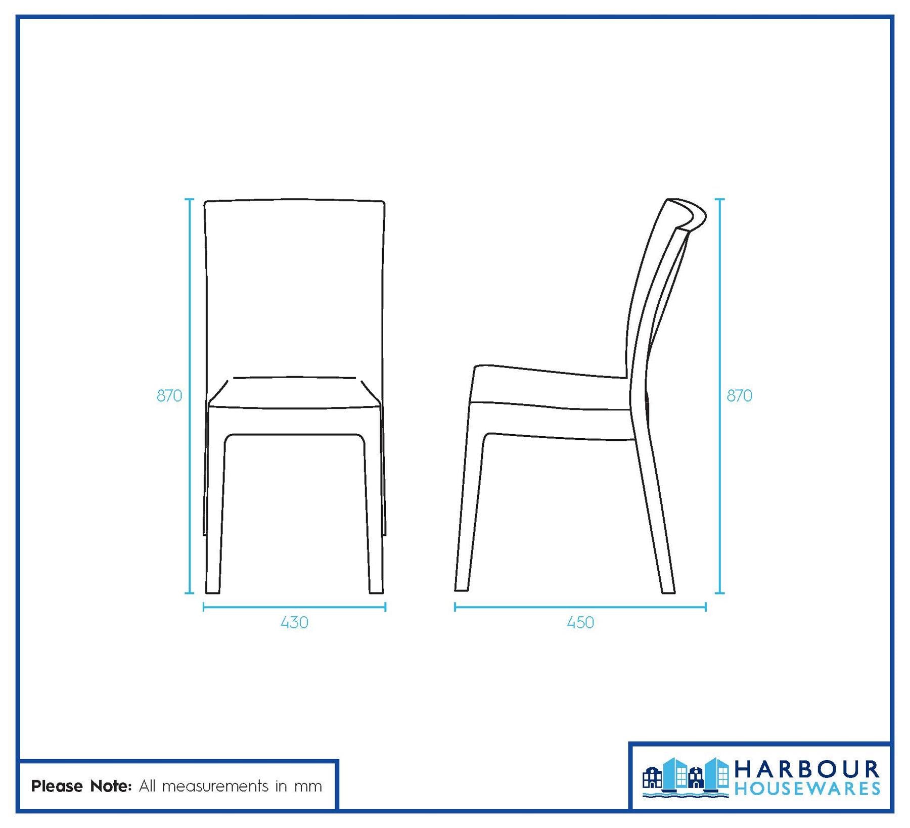 Nilufer Rattan Effect Garden Dining Chair - Anthracite