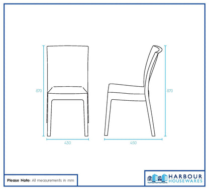 Nilufer Rattan Effect Garden Dining Chair - Anthracite