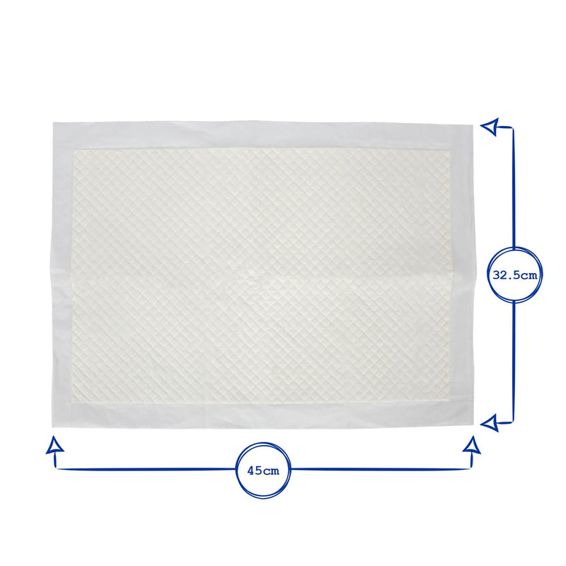 Disposable Incontinence Bed Pads - 32.5cm x 45cm - Pack of 50 - By Harbour Housewares