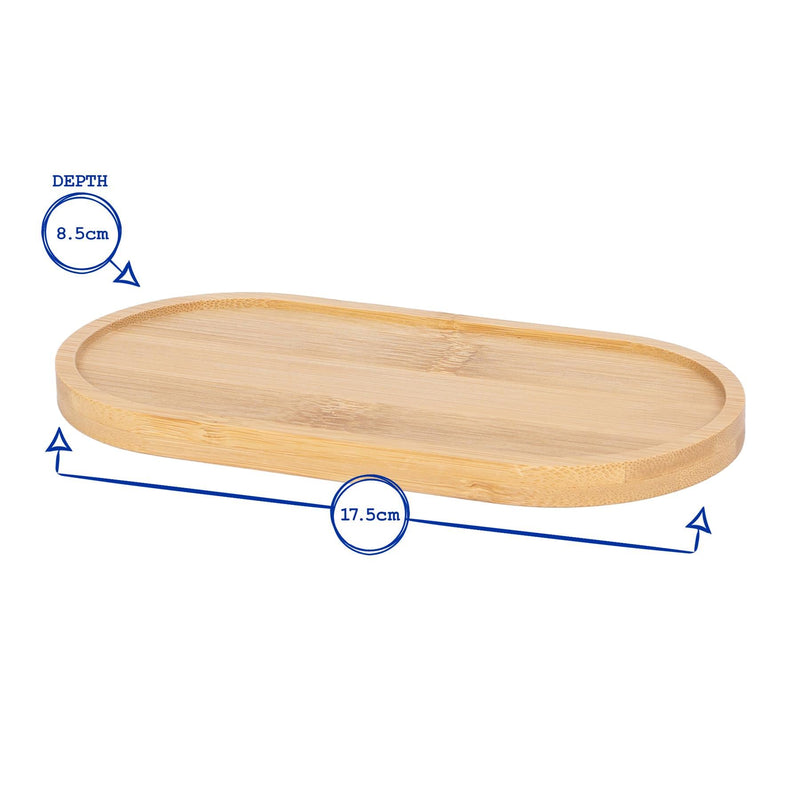 Bamboo Soap Dispenser Tray - 17.5cm - By Harbour Housewares