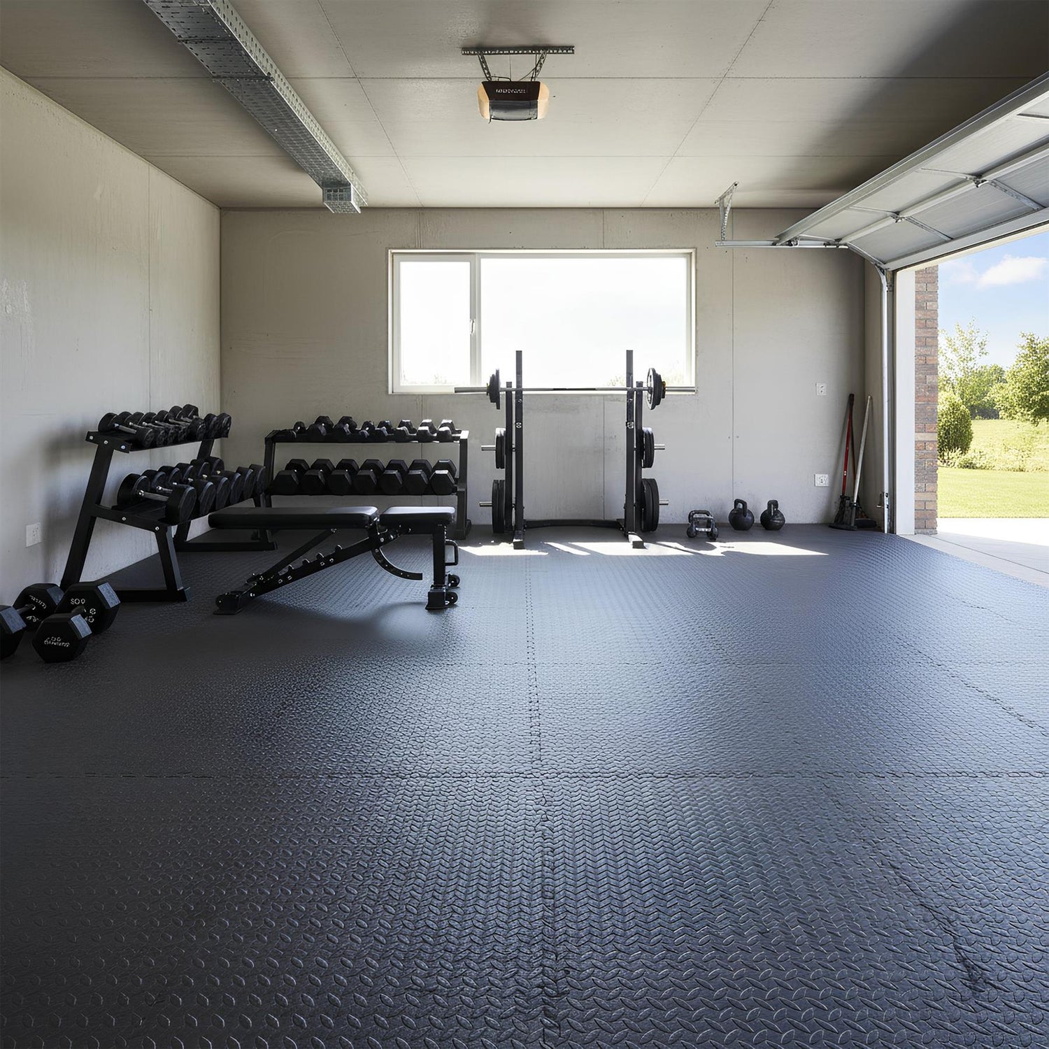 Interlocking Gym Flooring Mats - 60 x 60cm - Pack of 4