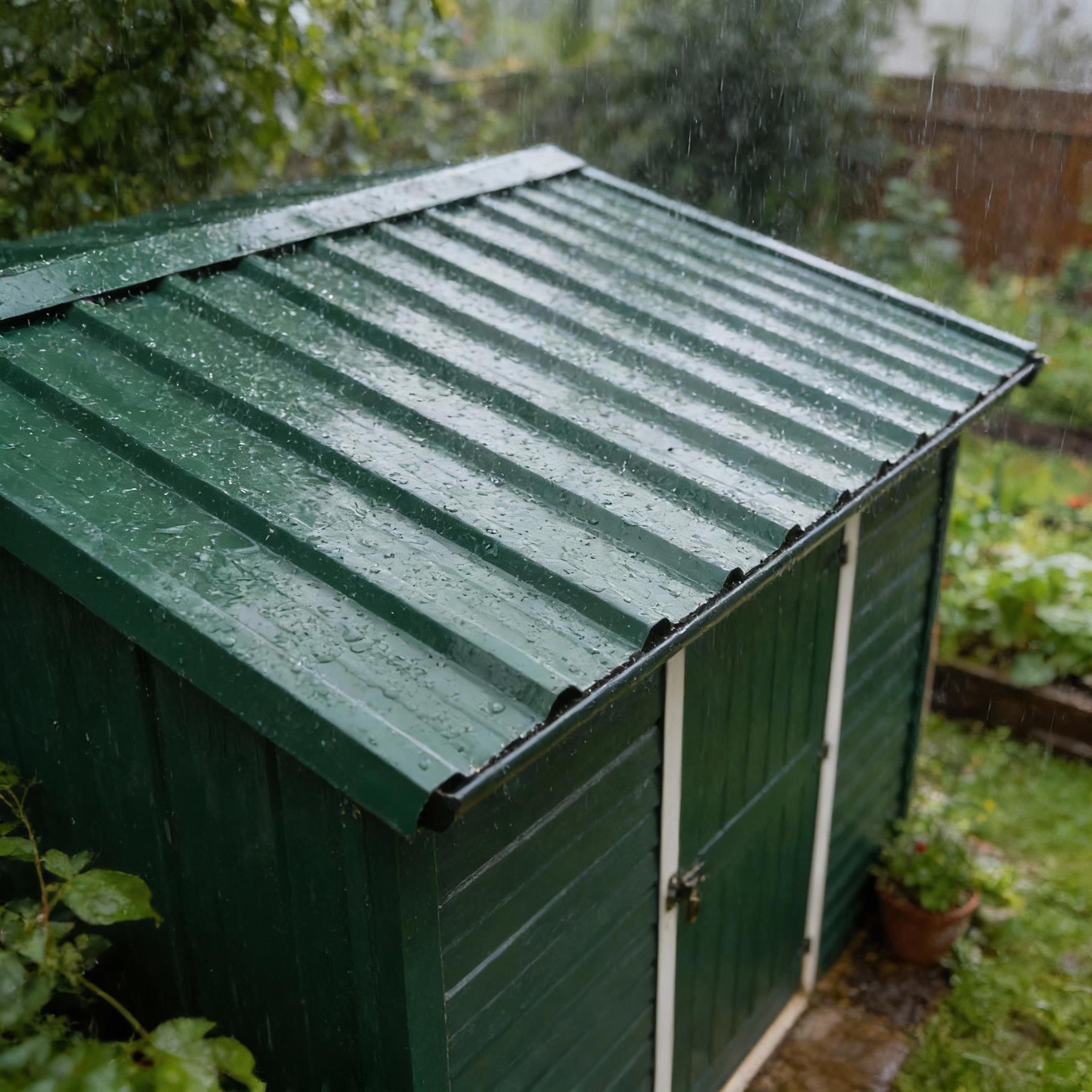 Corrugated Metal Roofing Sheets - 110 x 46cm - Green - Pack of 14