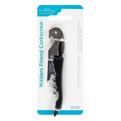 Waiters Friend Corkscrew - Black - By Ashley