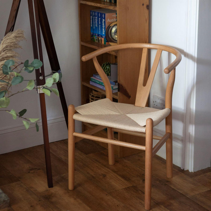 White Oak Wooden Wishbone Dining Chair - By Nicholas Winter