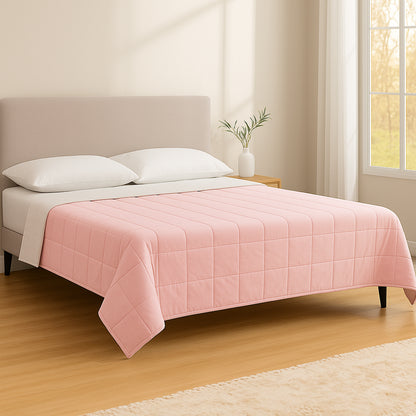 Weighted Blanket with Storage Bag - 150 x 200cm - 8kg - Pink