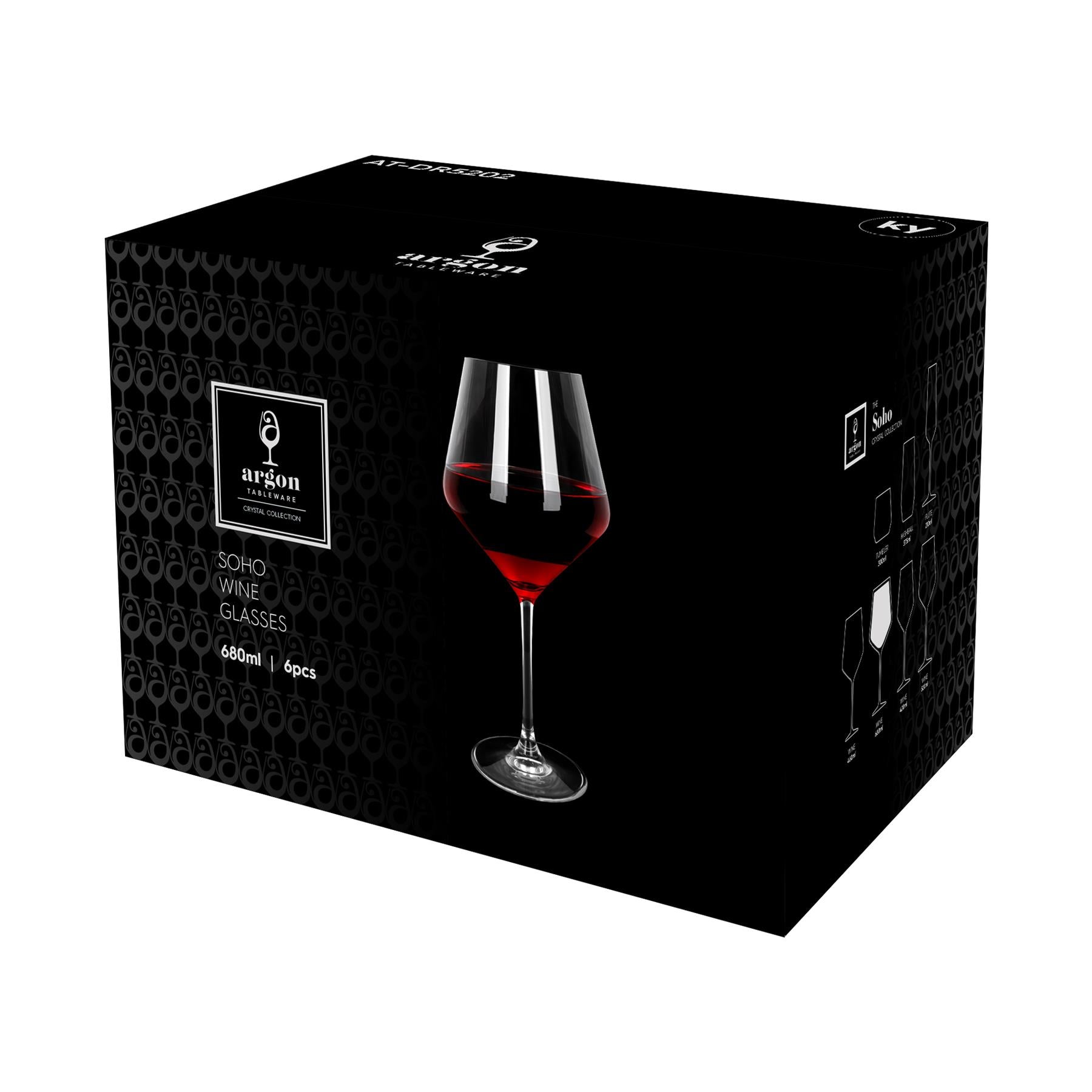 680ml Soho Crystal Red Wine Glass