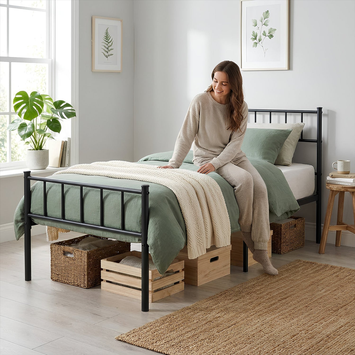 3ft Single Metal Bed Frame - Black