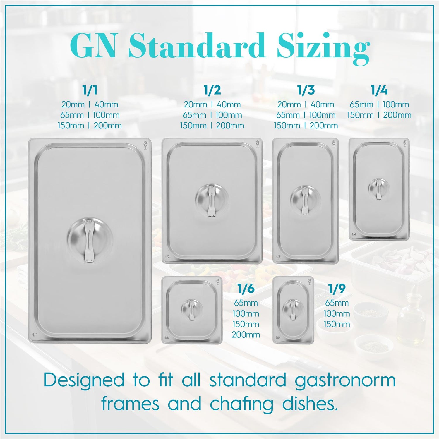 Stainless Steel Gastronorm Container - 1/1 20mm - 1.9L