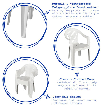 Irem Garden Dining Chair - White
