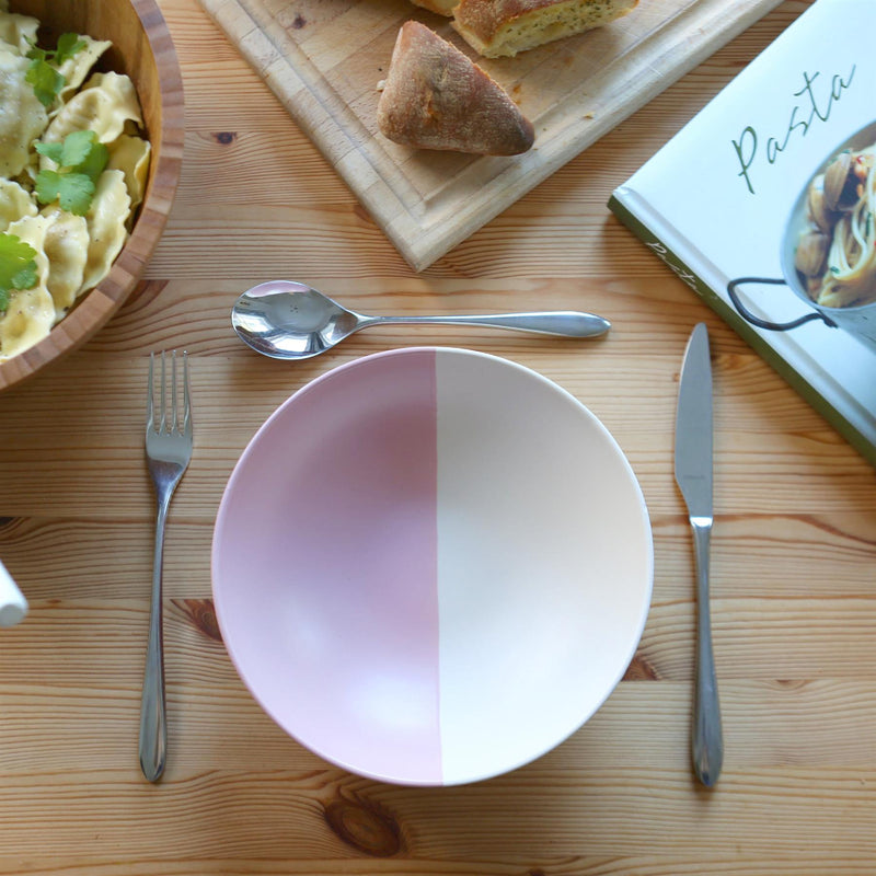 Dipped Stoneware Pasta Bowl - 20.5cm - By Nicola Spring