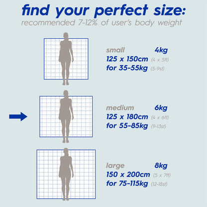 Weighted Blanket with Storage Bag - 125 x 180cm - 6kg - Pink