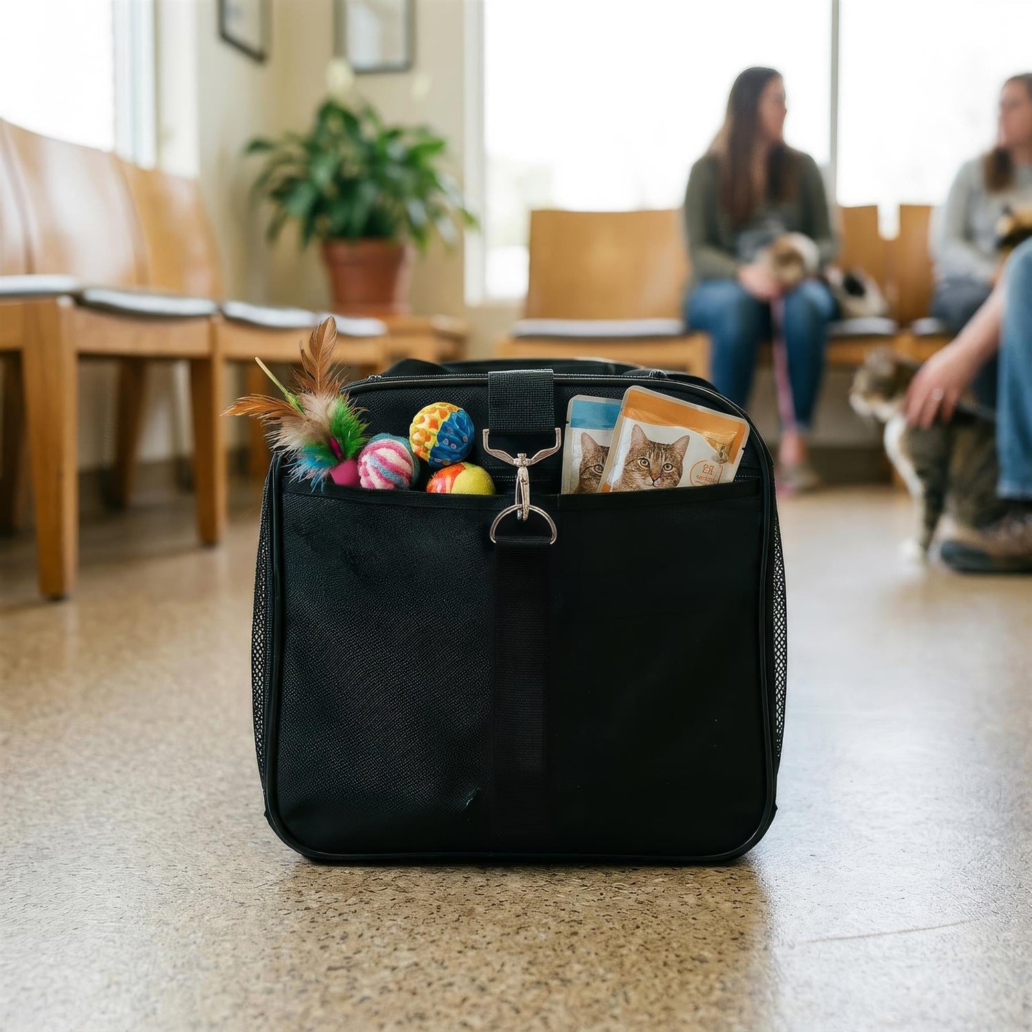Foldable Cat Carrier - Small - Black