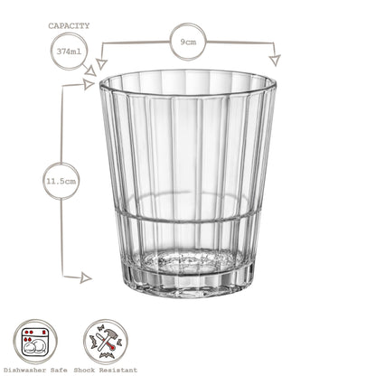 375ml Oxford Bar Stacking Double Whisky Glass