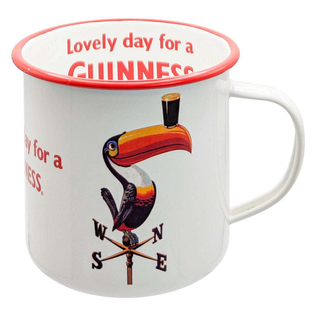 250ml Toucan Enamel Mug - White