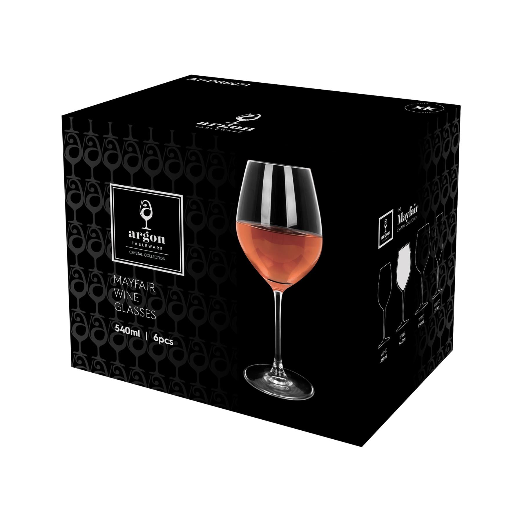 540ml Mayfair Crystal Rosé Wine Glass