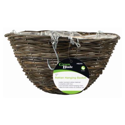 Rattan Hanging Basket - 30cm - By Green Blade