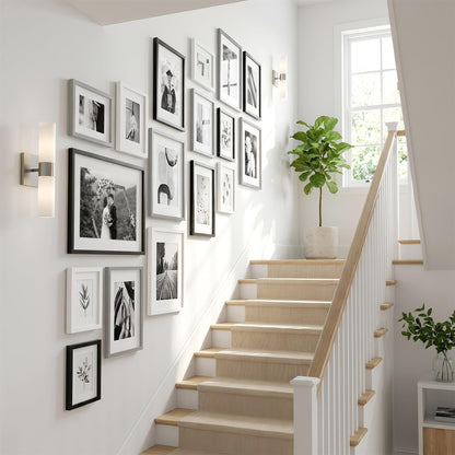A4 (8" x 12") Photo Frames with A5 Mounts - White - Pack of 3
